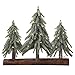VGIA 3 Pack Mini Artificial Christmas Trees on a Wooden Base Silver Artificial Snow Flocked Christmas Trees for Christmas Centerpiece