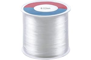 1 Roll Clear Nylon Wire, Non-Stretchy Invisible Beading Threads, 0.1/0.2/0.25/0.3/0.4/0.5mm Bracelet String Fishing Line for 