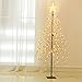 Excelvan 1.5M/5FT 176 LEDs Twinkle Star Upside-down Xmas Tree Light Warm White Light Brown Branches for Home, Bedroom, Party, Wedding, Bar, Indoor Outdoor Christmas Decoration
