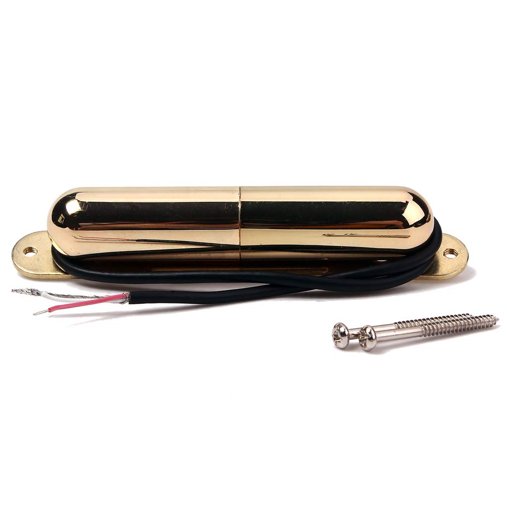 Alnicov Guitar Lipstick Tube Pickup,Vintage-style Single-Coil Pickup for ST Guitar Accessory Parts,Gold