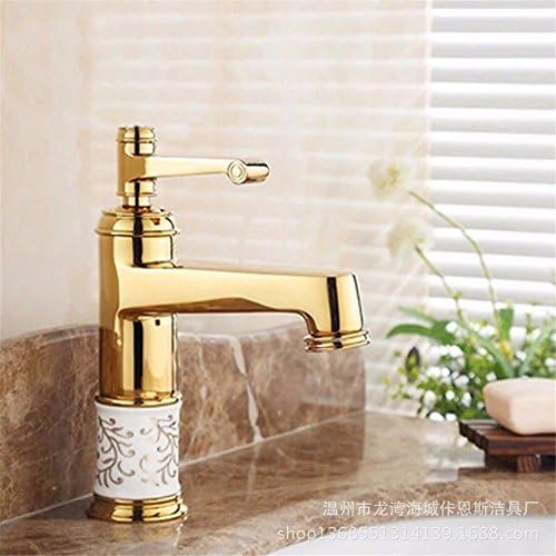 Gyps Faucet Basin Mixer Tap Waterfall Faucet Antique Bathroom Mixer Bar Mixer Shower Set Tap antique bathroom faucet The copper basin of hot and cold single hole golden taps,Modern Bath Mixer Tap Ba