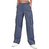 Gracyoga Cargo Pants for Women High Waisted Wide Leg Casual Pants Y2k Streetwear Trousers with 6 Pockets