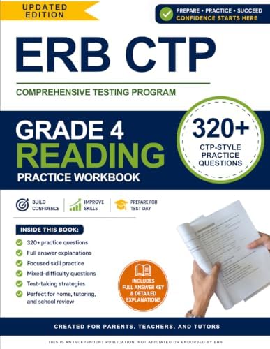 ERB CTP Test Preparation Workbook - Grade 5 Reading: 320+ CTP