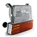 For 1992-1996 F-Series, Bronco Headlights + Corner Lights + Amber Bumper Lights Set Pair Left+Right 1993 1994 1995