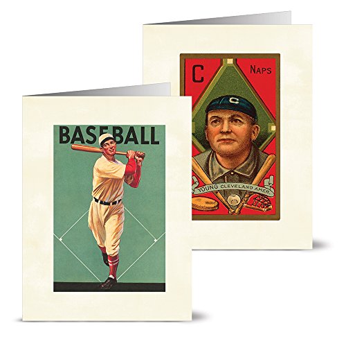 Vintage Baseball - 36 Note Cards - 12 Designs - Blank Cards - Off-White Ivory Envelopes Included - Thumbnail 7