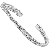 IDesign Valentine Day Gift Rhinestone Cuff Bracelet Bangle Sparkly Cute Bridesmaid Wedding jewelry gifts