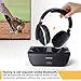 Wireless TV Over Ear Digital Stereo Headphones with 2.4GHz RF Transmitter/Charging Station, 100ft Range and Rechargeable 20 Hour Battery, Blackthumb 2