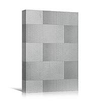 Canvas Wall Art Dotted Patterns Abstract Colorful Geometric Hallway Minimalist Mixed Media Multicolor Patterns - 12x18 inches