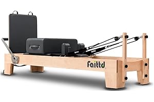 Faittd Pilates Reformer,Pilates Reformer Equipment with Reformer Accessories, Reformer Box, Padded Jump Board, Reformer Pilates Machine for Home Workouts