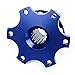 6-Hole Pull Ball Bearing Style 2 inches Thick Steering Wheel Short Quick Release Hub Adapter (Blue)