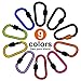 Paliston 10pcs Locking Carabiner Aluminum D Ring Hiking Clips for Hiking Camping Fishing and Outdoor Use