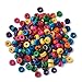Craftdady 200Pcs Natural Flat Round Wood Spacer Beads 6x3mm Mixed Colors Wooden Loose Beads for Jewelry Making Hole: 2mm