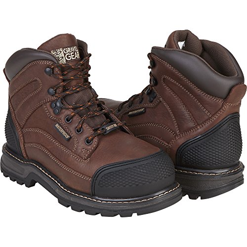 Gravel Gear Waterproof 6in. Steel Toe Work Boot - Brown (8) - Thumbnail 2