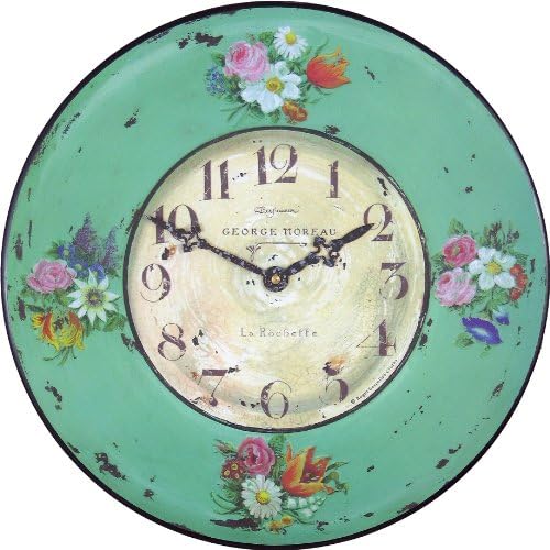 Roger Lascelles Pastel Green Wall Clock, 14.2-Inch