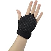 welsoon 1 Pair Quilting Grip Gloves Fingerless Quilting Gloves for Free Motion Sewing or Quilting