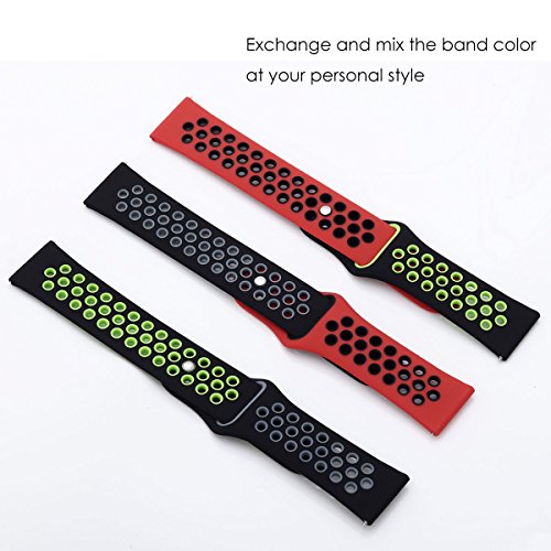 Gear S3 Band, KADES Soft Silicone Band Replacement Strap for Gear S3 Frontier and Gear s3 Classic Smart Watch (3-Pack) - Thumbnail 4