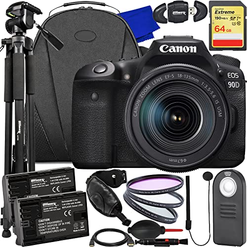 Canon EOS 90D DSLR Camera with 18135mm Lens + SanDisk 64GB Extreme