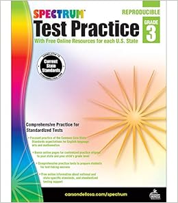 Spectrum Grade 3 Test Practice Workbook—3Rd Grade Math And Language Arts Reproducible Book, Reading Comprehension, Vocabulary, Writing, And Math Practice For Standardized Tests (160 Pgs): Spectrum, Carson Dellosa Education: 9781620575956: Amazon.com: Books