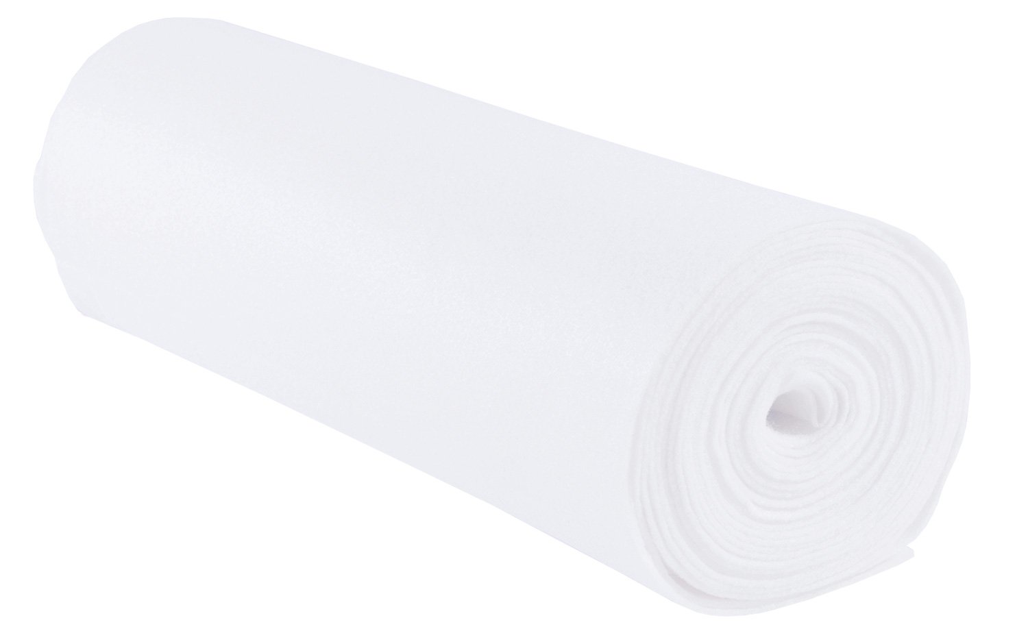 folia 520000 Craft Felt, with Fine Wool Quality, 1 Roll Approx. 45 cm x 5 m, White, Adhesive Stain-Free Processing - Ideal for a Wide Range of Crafts