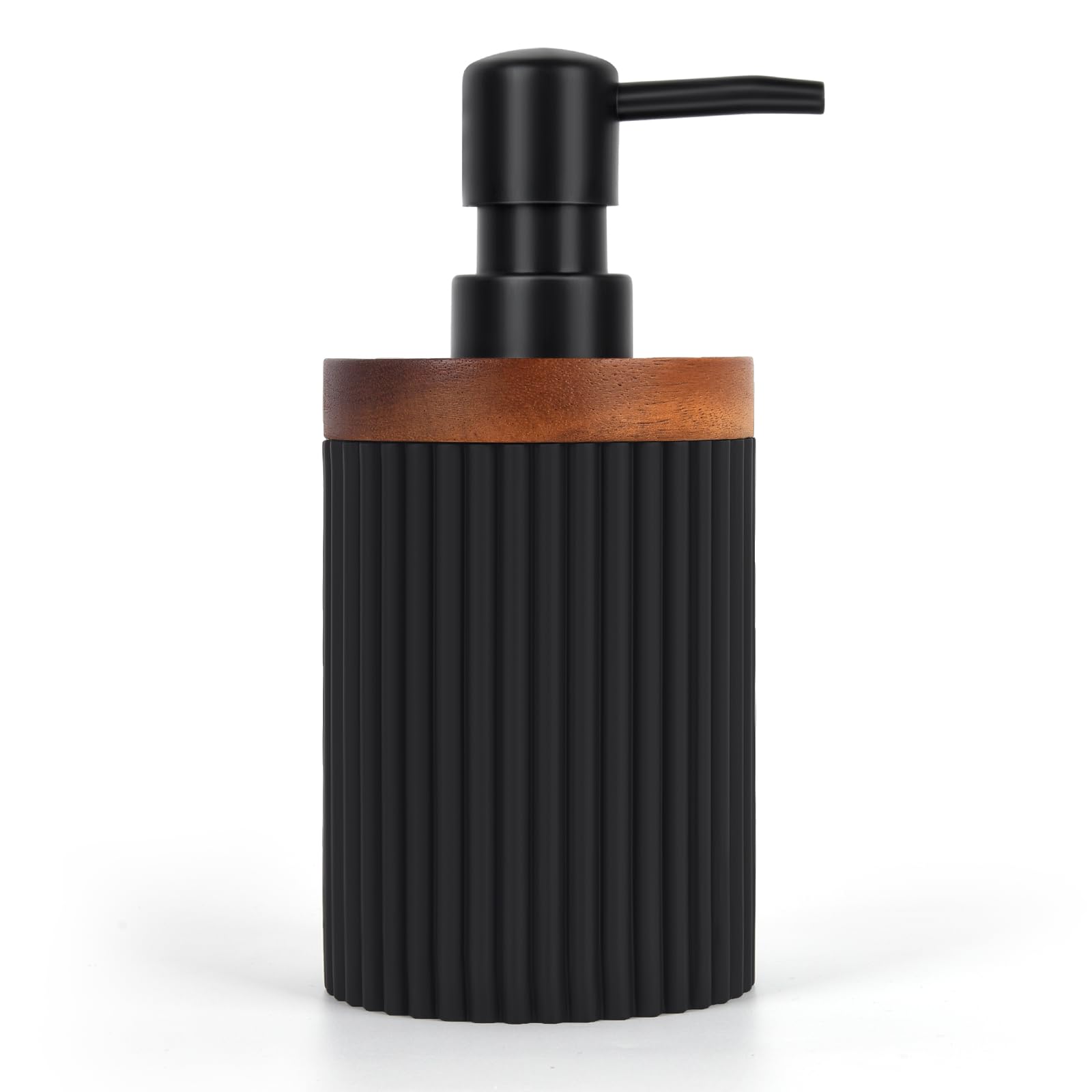 Photo 1 of *MINOR DAMAGE - USED*
Black Resin Shower Gel Bottles with Pump 300ml/10oz - Leakproof Refillable Empty Containers for Bathroom, Lotion, Shampoo & Liquid Soap Dispenser - Eco-Friendly Durable Design (Pack 1