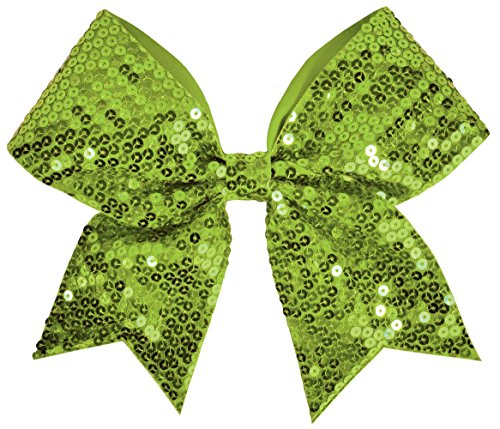 Sequin Performance Hair Bow Seq Lm Grn
