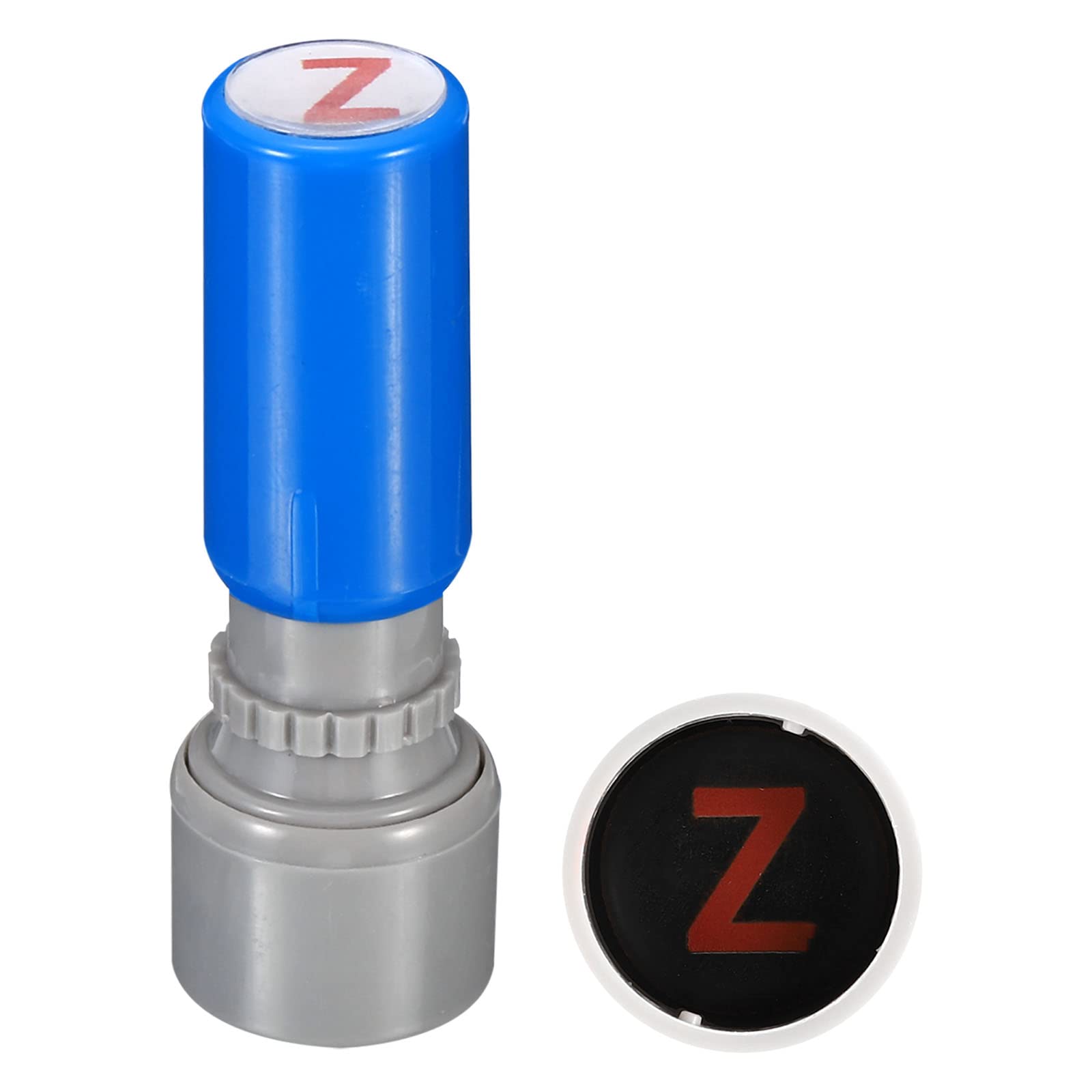 PATIKIL Letter Stamps Self Inking, Character Z 7mm Alphabet Teacher Stamp Initial Stamp Mini Ink Stamp for Class Notebook Scrapbooking DIY Craft, Blue Shell