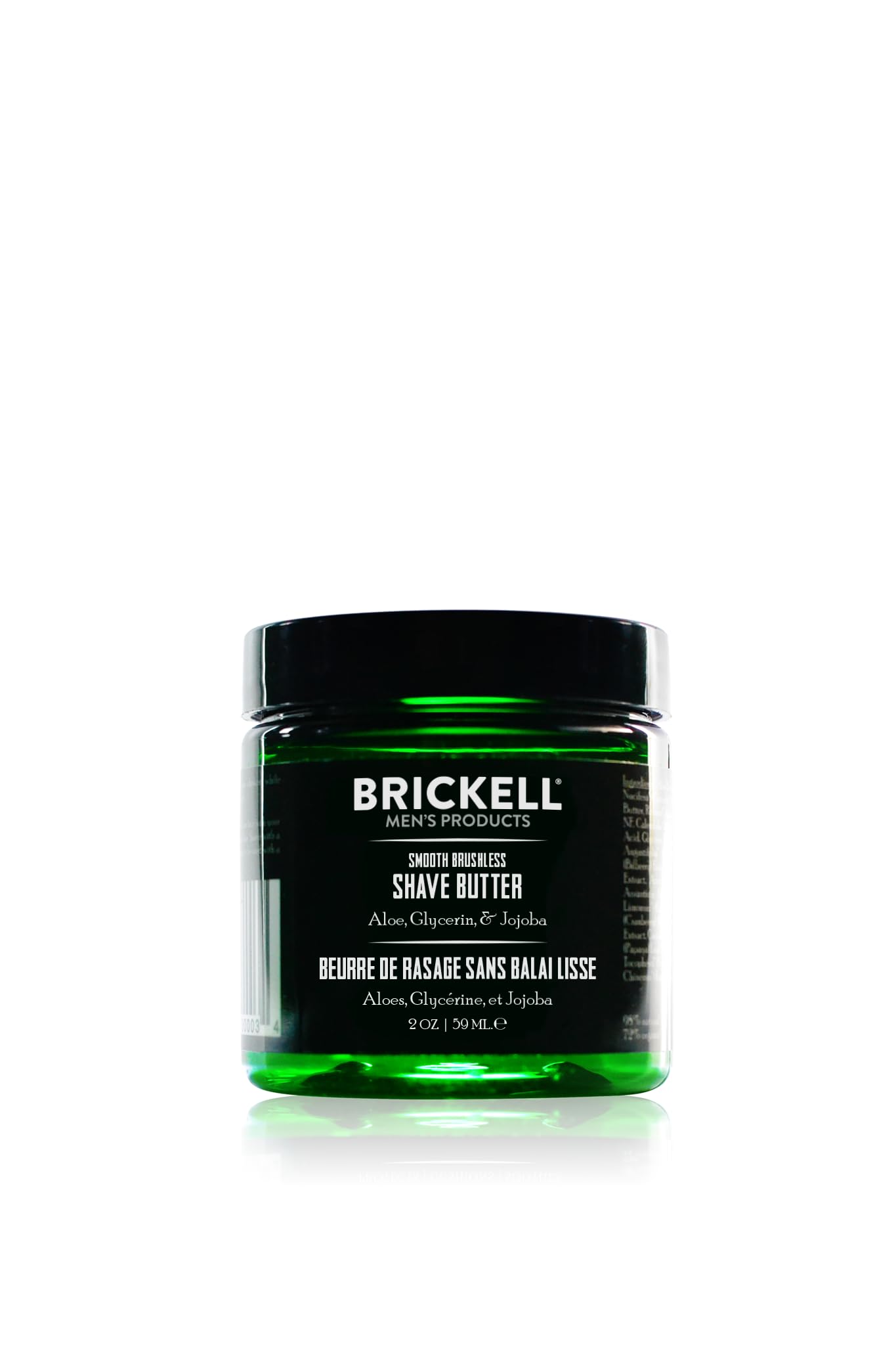 Brickell Men's Smooth Brushless Shave Butter for Men, Natural and Organic Smooth Shaving Butter to Fight Nicks, Cuts and Razor Burn, 59ml, Unscented