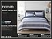 100% Natural Cotton 3 Pieces Duvet Cover Set,1 Duvet Cover 2 Pillow Shams, Hotel Quality,Soft,Breathable,Easy Care (Queen, White&Bule)