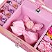 SONGMICS Ballerina Music Jewelry Box for Little Girls, Swan Lake Tune Pink UJMC002