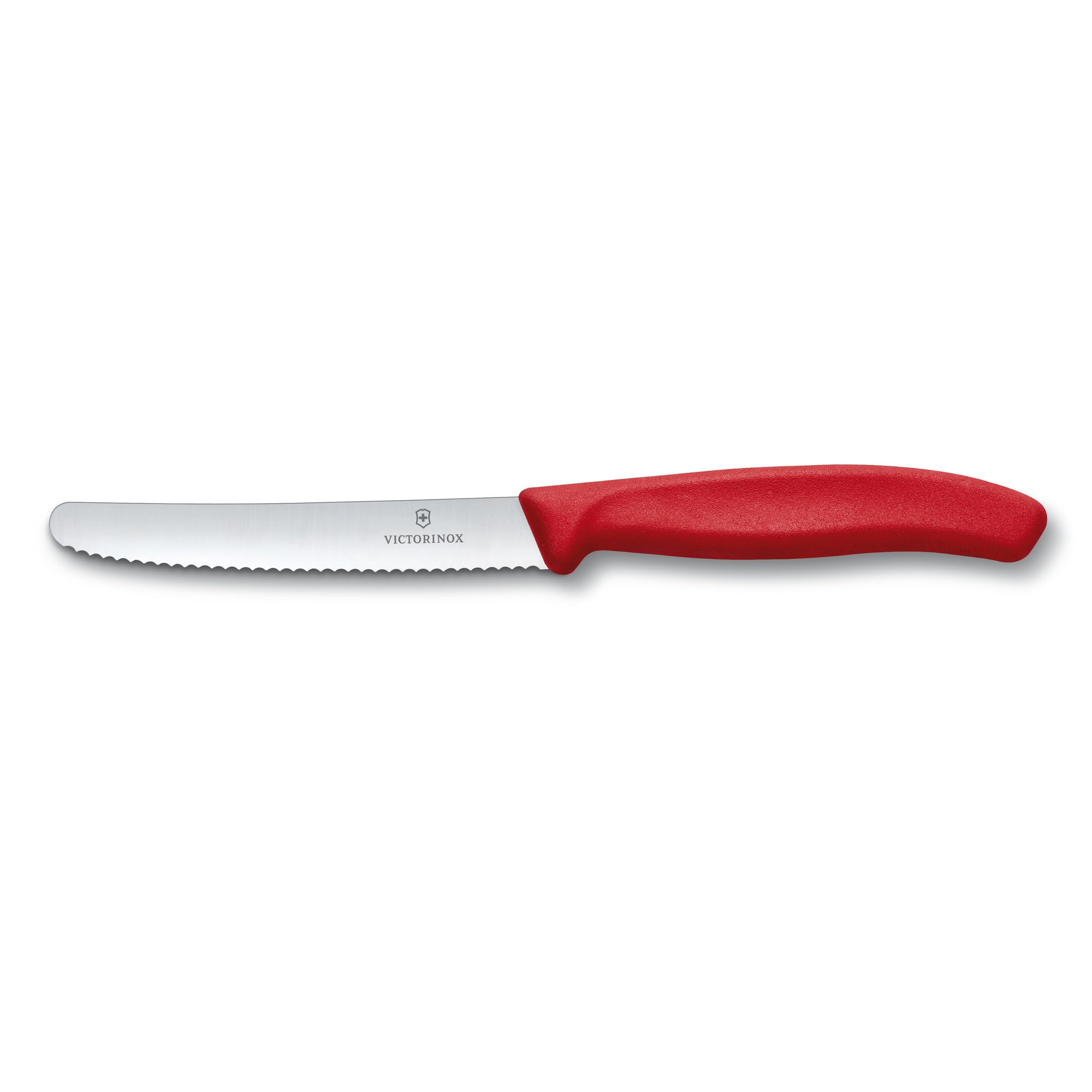 Victorinox Swiss Classic Gemüsemesser-Set, 3-teilig, Inkl. Tomatenmesser Wellenschliff, Gemüsemesser und Sparschäler, Spülmaschinengeeignet, rot 7