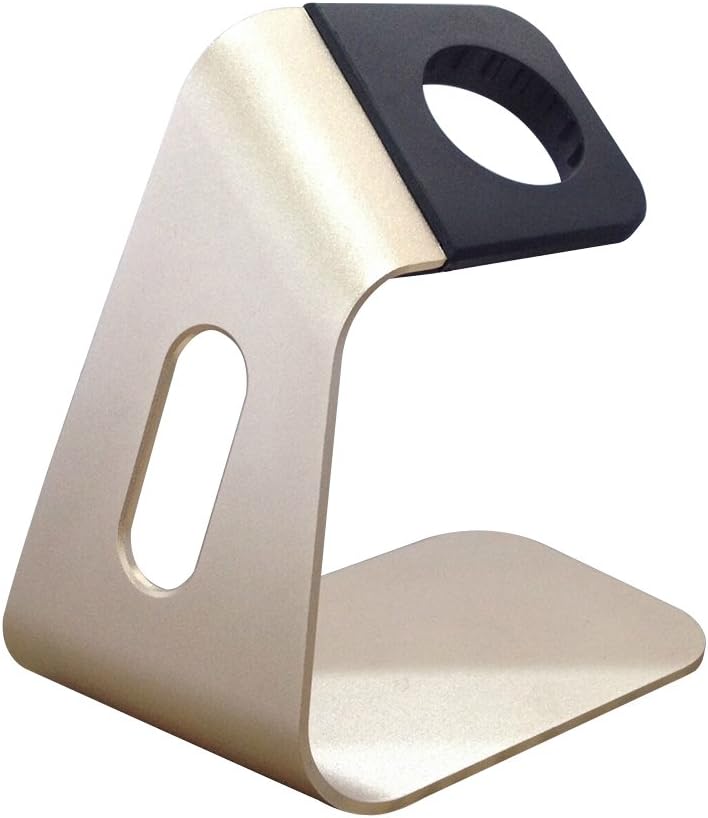 NICERIO Portable Charger Holder for iWatch Docking Station Holder for iWatch 42mm 38mm Universal Holder (Gold)