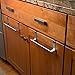 Evelots Set of 2 Over Cabinet Door Dish Towel Bar Holders, 9.5” Stainless Steel