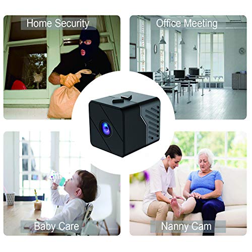 Mini Spy Camera Hidden Camera Conbrov HD33 1080P Indoor Home Security Camera Nanny Cam Built-in Battery Motion Detection Night Vision Home Office
