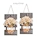 HOMKO Mason Jar Wall Decor with 6-Hour Timer LED Lights and Flowers - Rustic Home Decor (Set of 2) primary