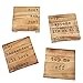 Mud Pie Reserve Planked Pine Wood Coaster Set of 4