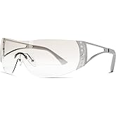 VANLINKER Oversized Wrap Around Y2K Sunglasses for Women Men Trendy Futuristic Sun Glasses Fashion Shield Flat Top Shades