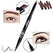 HeyBeauty Eyeliner Eyebrow Pencil Waterproof Automatic Eyebrow Pencil Eyeliner 2 in 1 Makeup Cosmetic Tool, Red Brown-4#