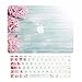TOP CASE - 2 in 1 Signature Bundle Floral Pattern Rubberized Hard Case + Keyboard Cover Compatible MacBook Air 11
