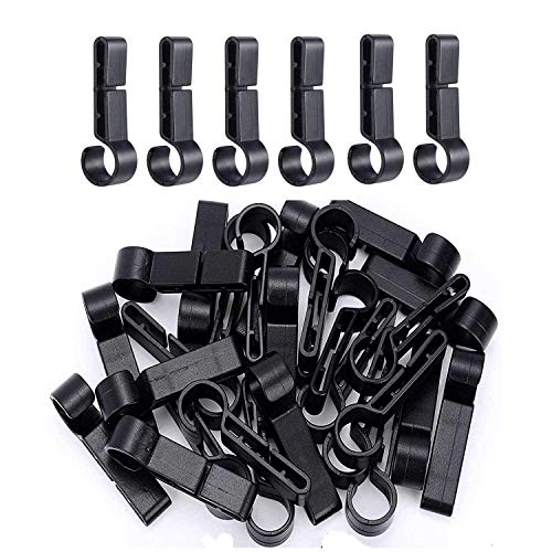 VintageBee VintageBee 30 PACK Helmet Headlamp Clips Hooks,Hardhat Headlamp Clips for Various Helmets,Hard Hat, Safety Cap