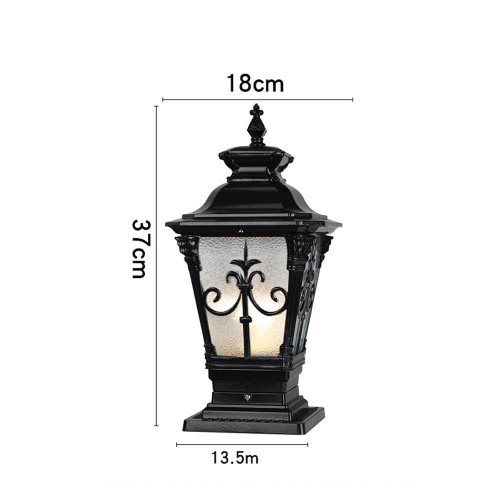 Europäische Luxus Villa Säule Lampe Außen Antik Metall Rostschutz Hohe