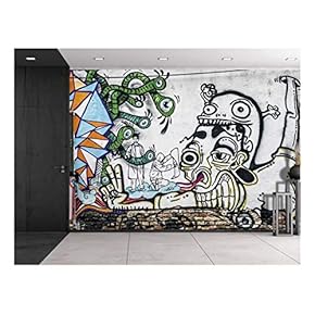 Colorful Graffiti - Large Wall Mural, Removable Peel and Stick Wallpaper, Home Decor - 66x96 inches