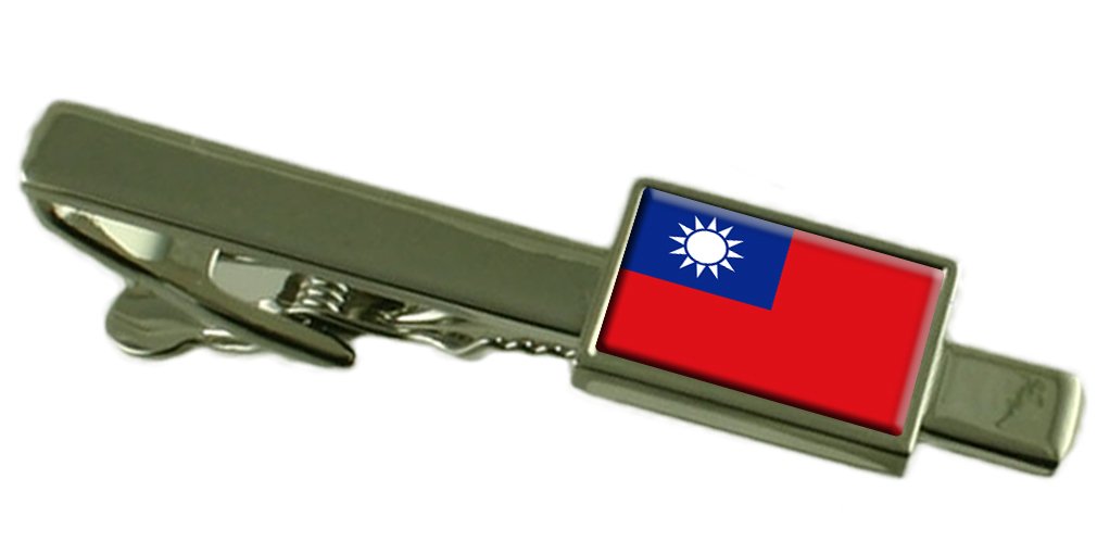 Select Gifts Taiwan Flag Tie Clip Bar 55mm Pouch