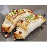 Wild Black Cod, 10 lbs Fresh Fish Frozen 8 oz. Portions Individually &amp; Vacuum Packaged