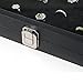 Huji Glass Top Ring Display Showcase With Velvet Insert Liner Jewelry Organizer (1, 72 Slot Case)