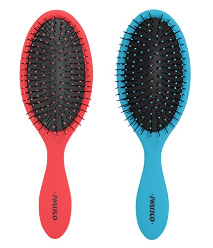 Set of 2 Detangling Shower Brushes with Soft and Flexible Bristles