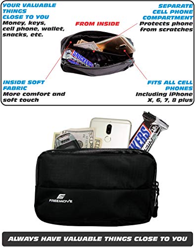 External Detachable Pocket for Backpacks and Waist Belts. Durable, Lightweight and Water-resistant Great for Hiking, Running, Jogging, Cycling, Biking, Skiing, Water Sports, Rave Festival, Traveling