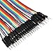 Foxnovo Breadboard Jumper Wires 1 pin 10CM Male to Female Jumper Cable 40 Pcs