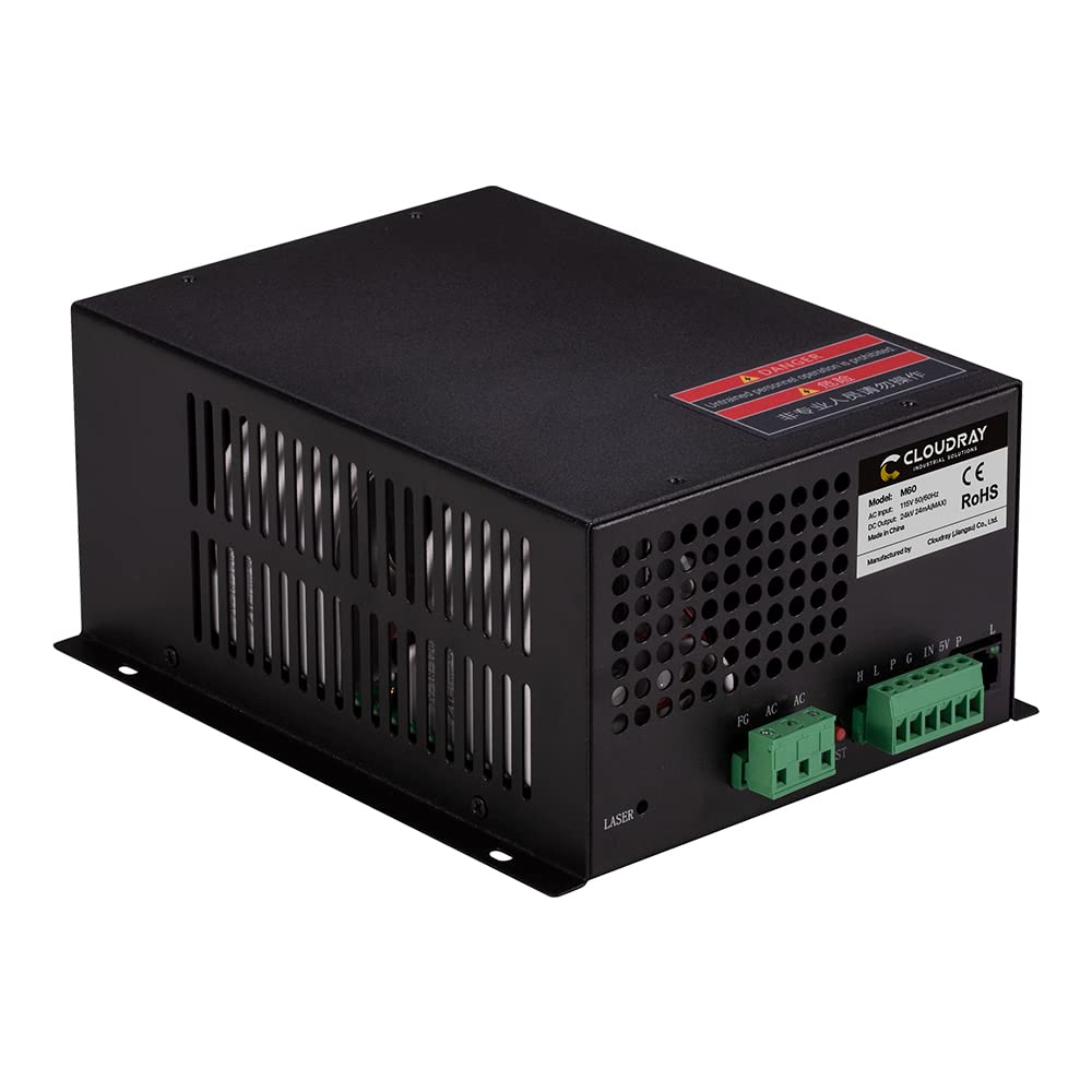 Photo 1 of Cloudray 60W Co2 Laser Power Supply 110V for CO2 Laser Tubes Laser Engraver Cutter Engraving Machine MYJG-60W
