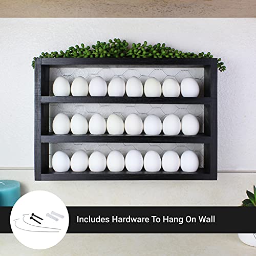 Gui's Chicken Coop Egg Rack Wooden Farmhouse Rustic Egg Holder