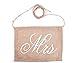 Borang Mr. & Mrs Burlap Chair Banner Set Bride & Groom Chair Signs for Wedding Decorations, Engagement Party Supplies